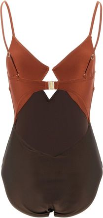 Zimmermann Womens Brown Polyamide One-Piece Swimsuit Clothing