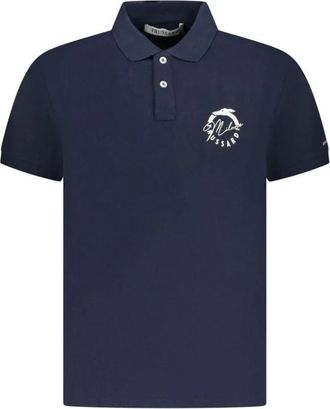 Trussardi Blauw Katoenen Polo Shirt - Heren - Polos - Blauw - S - Katoen - Tops