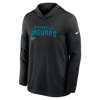Nike Jacksonville Jaguars Pure Fury Sideline Nike Mens Dri-FIT NFL Long-Sleeve Hooded Top in Black | 03B900A9N-P8B