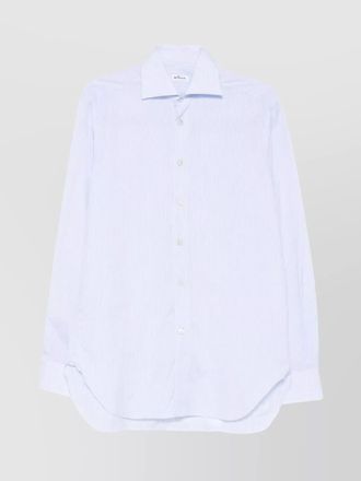 Kiton striped cotton long-sleeve shirt