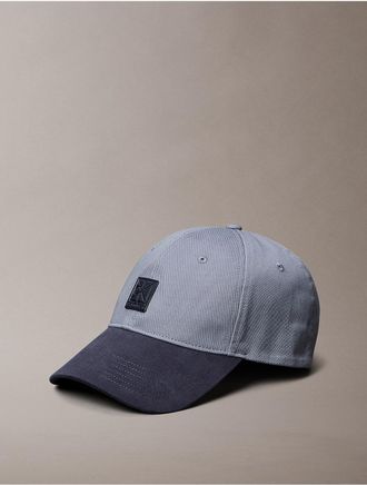 Calvin Klein Mens Emblem Logo Colorblock Baseball Cap - Blue