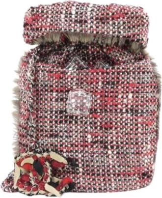 Chanel Pre-owned Vintage Tweed Fur Schoudertas - Dames - Vintage Rugzakken - Veelkleurig - ONE Size - Tweed - Vintage