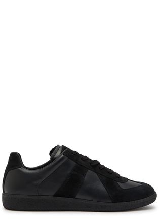 Maison Margiela Replica Panelled Leather Sneakers - Black - 45 (IT45 / UK11)