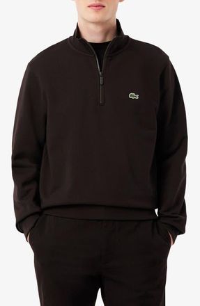 Lacoste Cotton Fleece Half Zip Pullover in Buffalo at Nordstrom, Size 9