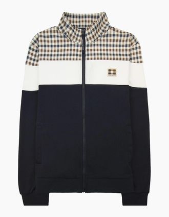 Aquascutum Mens Aquascutum Cc Shoulder Track Top Navy 11 - Size: 2XL