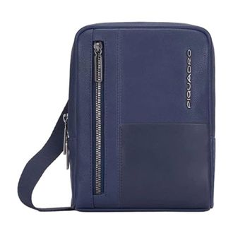 Piquadro Messenger Bags, male, Blue, Size: ONE SIZE Crossbody Bag