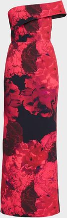 Black Halo Florin One-Shoulder Maxi Dress