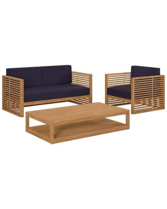ModWay Carlsbad 3Pc Teak Outdoor Patio Set