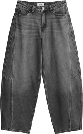 OPUS Lolah Motion Barrel Jeans - Dames - Jeans - Grijs - Maat: L Katoen