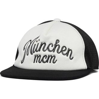 MCM Munchen Ponte Cap in Black And White at Nordstrom