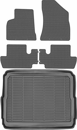 OEM Juego De Alfombrillas De Goma Para Coche Y Alfombrilla Para Maletero Para Peugeot 3008 I Crossover (2009-2016)