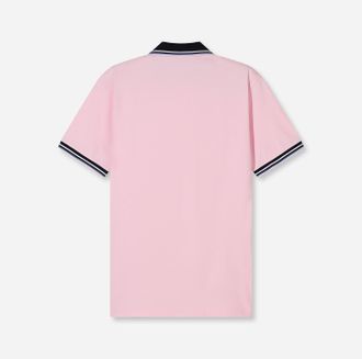 Olymp Poloshirt OLYMP Casual, Herren, Gr. XXL, rosa (rose), Piqu&eacute;, Obermaterial: 100% Baumwolle, Shirts Poloshirt, farbliche Kontrast-Details