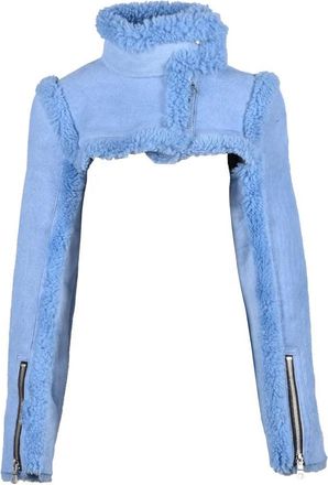 LaQuan Smith Cropped Celeste Leather Jacket