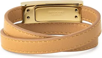 Ferragamo Womens Hug Gancini Logo Bracelet Beige Accessories > Jewelry
