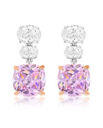 Suzy Levian Suzy Levian Gala Collection Silver Cz Dangle Earrings