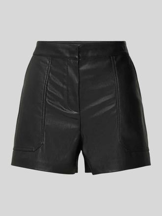 Only Regular Fit Shorts in Kunstleder-Optik Modell TRICIA in Black, Gr&ouml;&szlig;e XL