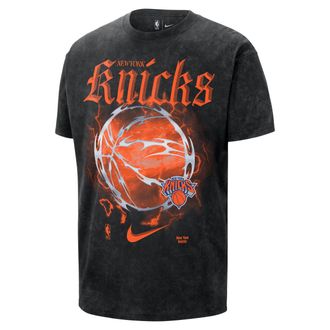 Nike New York Knicks Courtside Halloween Nike Mens NBA Max90 T-Shirt in Black | IF3086-010