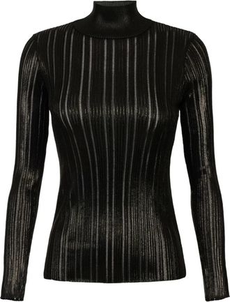 Elisabetta Franchi Maglione a righe - Nero