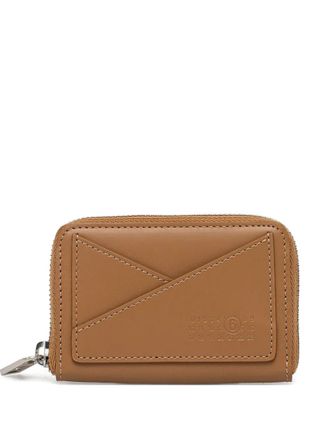 Maison Margiela leather wallet - women - Viscose/CALFSKIN/Polyester/Polyurethane/Brass - One Size - Brown