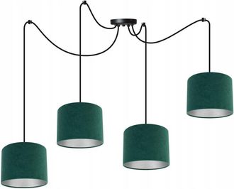 OEM L&aacute;mpara Colgante, L&aacute;mpara De Techo, Cromada, Pantalla De Terciopelo