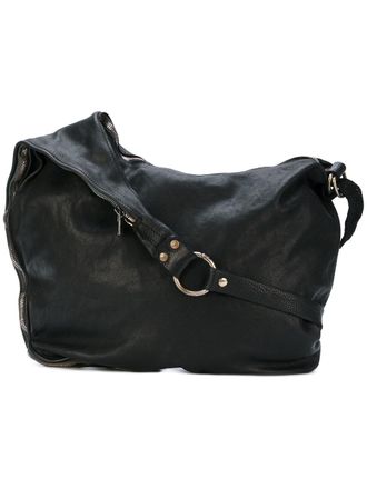 Guidi zipped messenger bag - Black