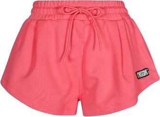 Msgm Katoenen Elastische Taille Shorts - Dames - Bermuda - Roze - M - Katoen - Korte Broeken