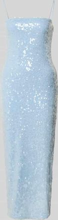 Jake*s Cocktailkleid mit Paillettenbesatz und Spaghettitr&auml;gern in Sky, Gr&ouml;&szlig;e 32
