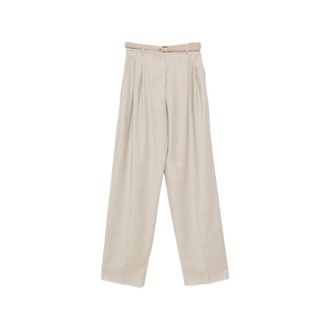 Max Mara Lago Belted Pleated Trousers