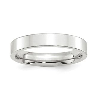 Diamond2Deal Platinum 4mm Polished Flat Wedding Band Ring