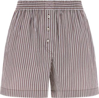 Brunello Cucinelli Korte Broeken, Dames, Rood, M, Katoen, Pyjamashort met Monili