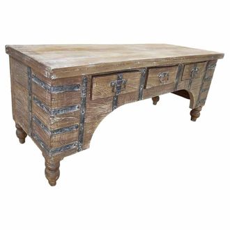 Wanderlust Deco Mueble bajo de madera artesanal 165-175x45x57h cm