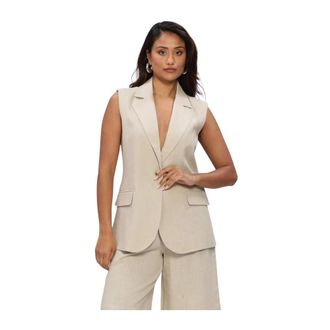 Ibana Tarika Blazer - Dames - Jassen - Beige - Maat: L