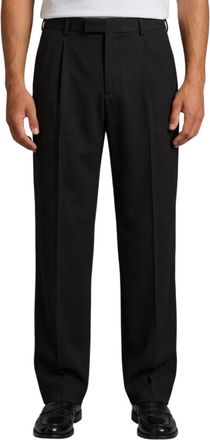Saint Laurent Black Straight Solid Trousers