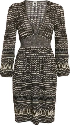 Missoni Lurex gebreide jurk met zigzag-patroon - Black