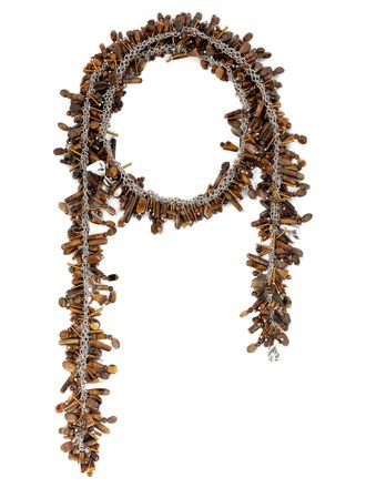Dries Van Noten Embroidered Scarf Necklace