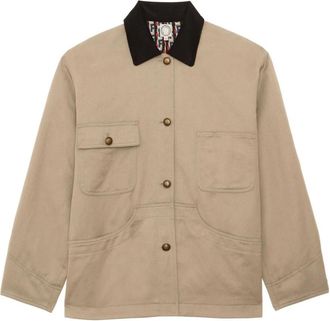 Ines De La Fressange Melchior werkjas - Dames - Zomerjassen - Beige - 2XS - Katoen - Jassen