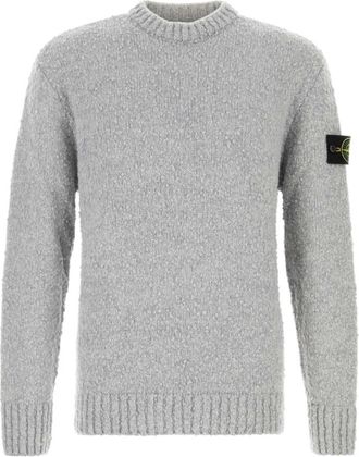 Stone Island Grey Loose Crew Neck Sweater