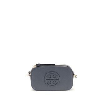 Tory Burch Blauwe Leren Schoudertas