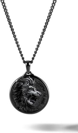 Vincero Mens Lion Pendant Necklace in Black at Nordstrom