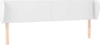 vidaXL Cabecero de cuero sintético blanco 163x23x78/88 cm Vidaxl