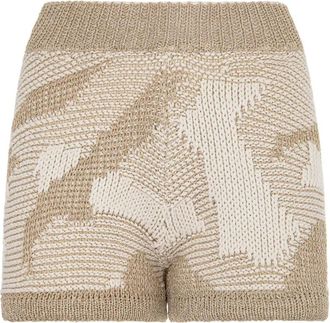 Akep Stijlvolle Bermuda Shorts voor zomerdagen - Dames - Bermuda - Beige - S - Katoen - Korte Broeken