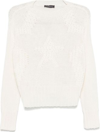 Lorena Antoniazzi Chunky Knit Turtleneck Sweater with Textured Pattern