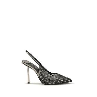 Le Silla Black Nylon Womens Pumps
