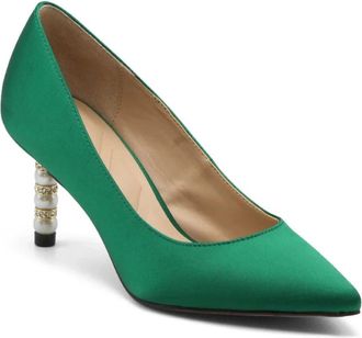 Charles by Charles David Womens Charles David Sienna Pumps Emerald Pointed Toe Stiletto Heel GAL1055