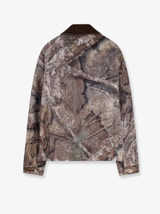 Represent Mens Cotton Jacket Real Tree Print Brown