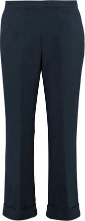 Aspesi Katoen-linnen broek met zakken - Dames - Vrijetijds broeken - Blauw - XL - Katoen - Broeken