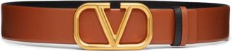 Valentino Garavani Brown Vlogo Reversible Belt