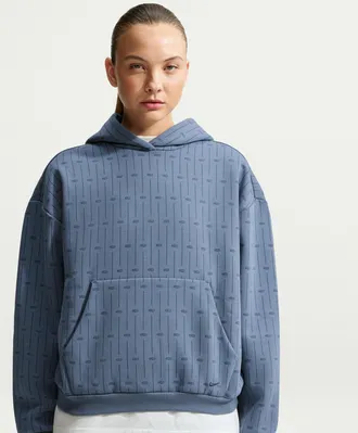 Nike Womens Caitlin Clark Standard Issue Brushed Pullover Basketball Hoodie in Blue | JA1571-491