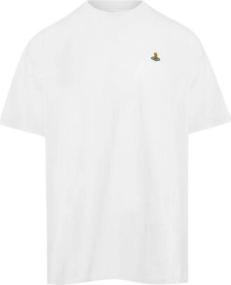 Vivienne Westwood Multicolor Orb Design White T-Shirt - Dames - T-shirts - Wit - M - Katoen - Tops