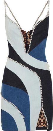 Philipp Plein Denim Dress - Dames - Korte kleedjes - Blauw - L - Denim - Kleedjes